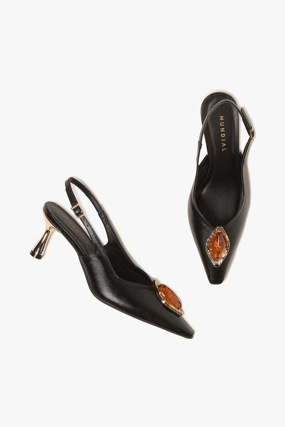 Sapato Feminino Slingback Mundial Elisabetta Preto 3