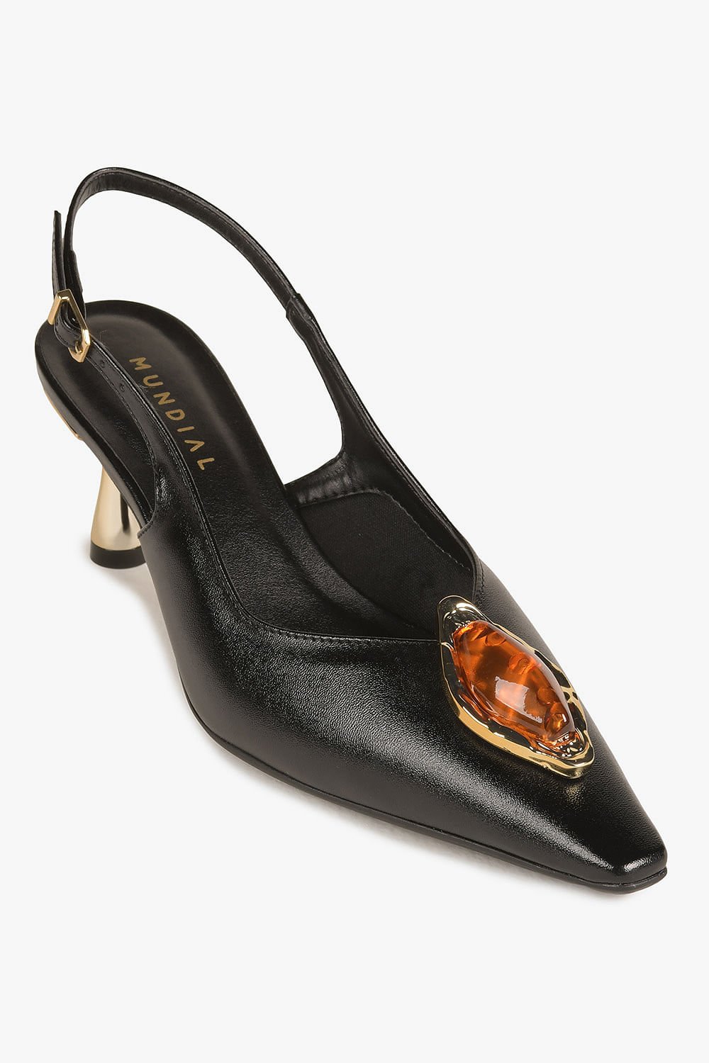 Sapato Feminino Slingback Mundial Elisabetta Preto 4