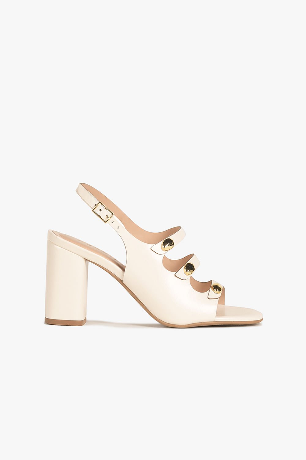 Sandália Feminina Salto Alto Mundial Liora Off White 1