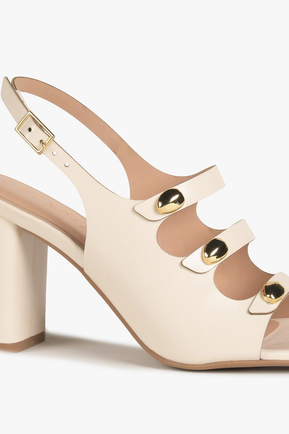 Sandália Feminina Salto Alto Mundial Liora Off White 2