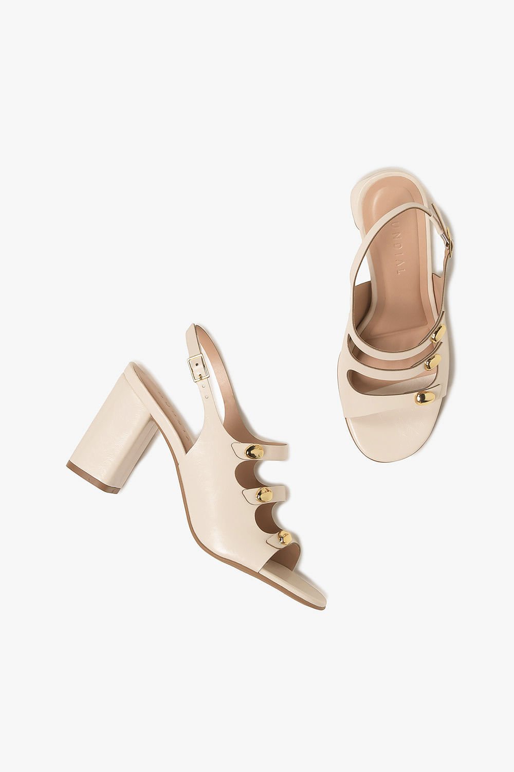 Sandália Feminina Salto Alto Mundial Liora Off White 3
