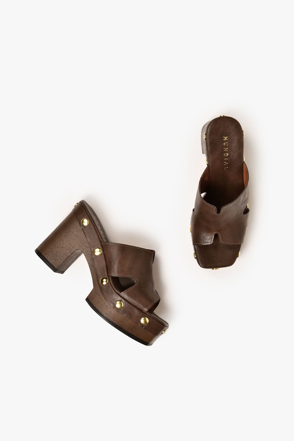 Tamanco Feminino Meia-Pata Mundial Tiffany Café 3