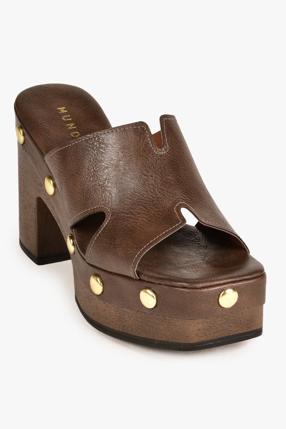 Tamanco Feminino Meia-Pata Mundial Tiffany Café 4