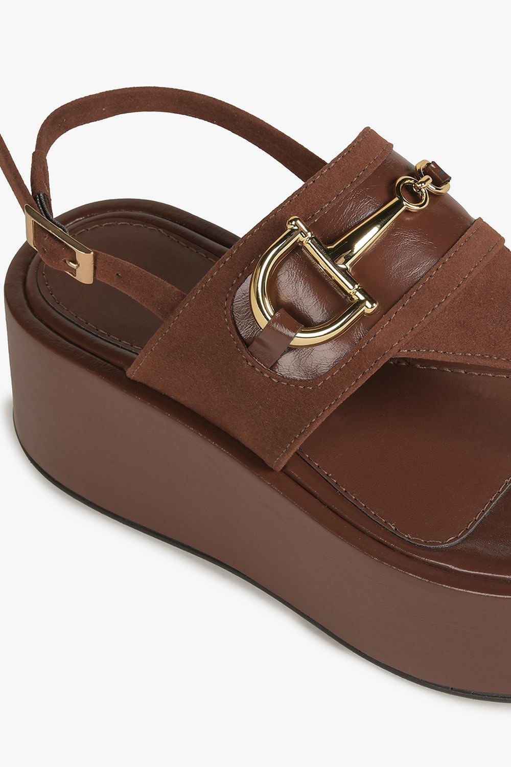 Sandália Feminina Plataforma Mundial Anneliese Café 2