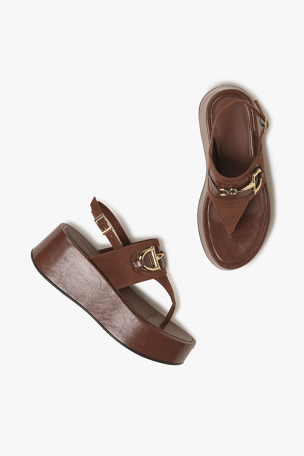 Sandália Feminina Plataforma Mundial Anneliese Café 3