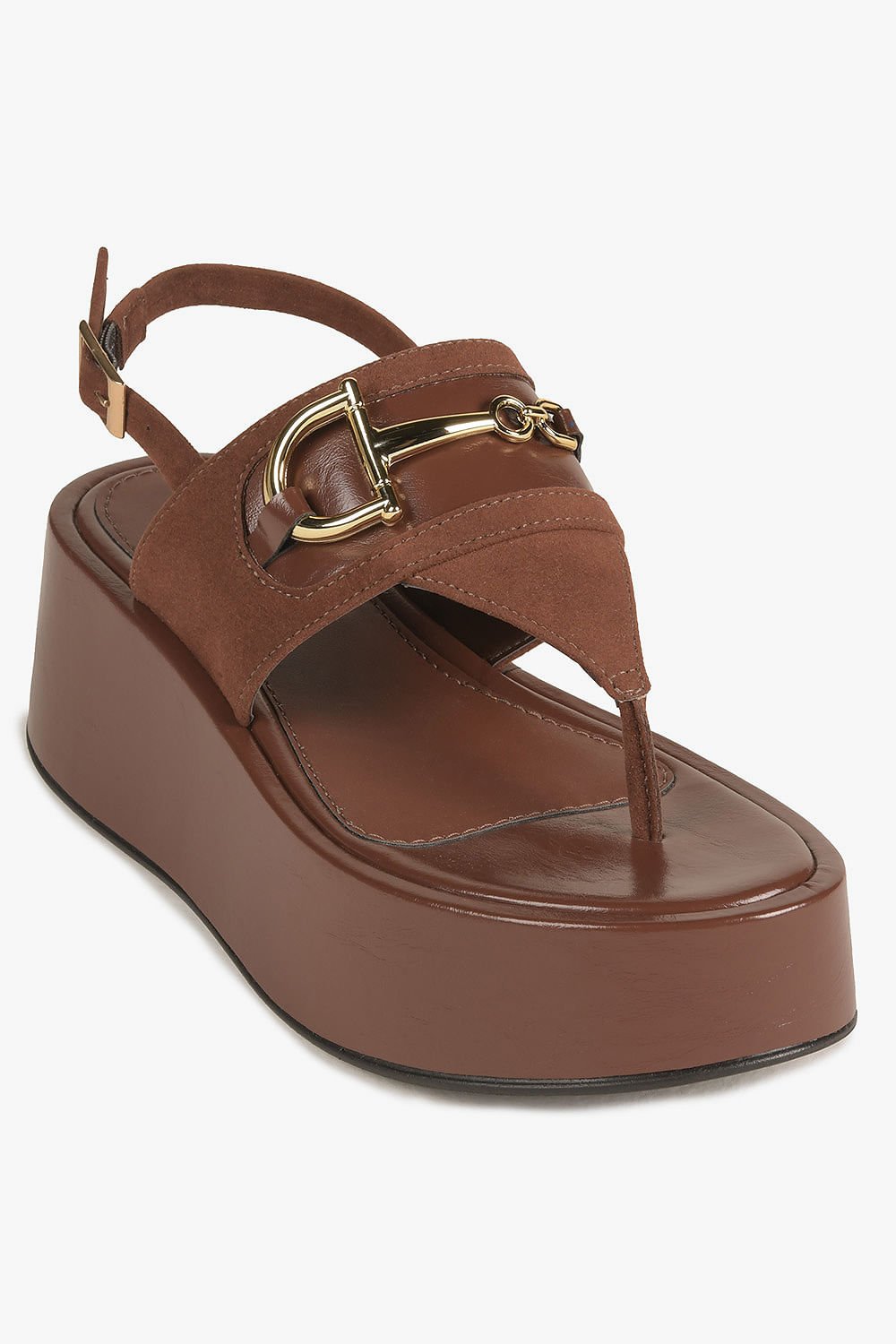 Sandália Feminina Plataforma Mundial Anneliese Café 4