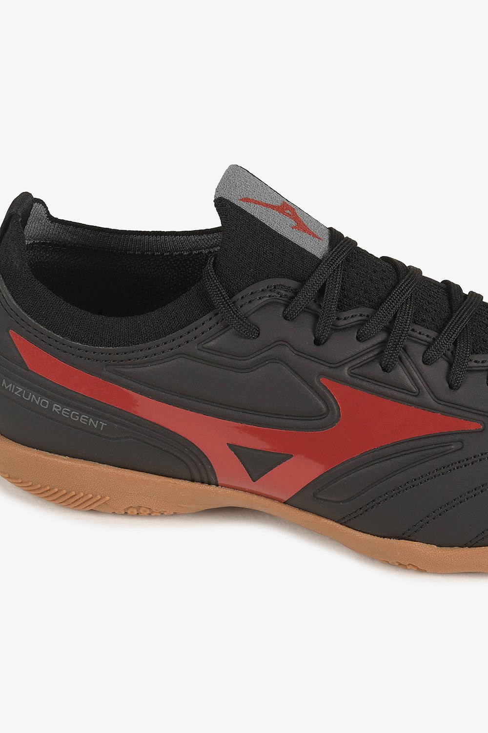 Chuteira Masculina Futsal Mizuno Regent IN Preto/Vermelho 2