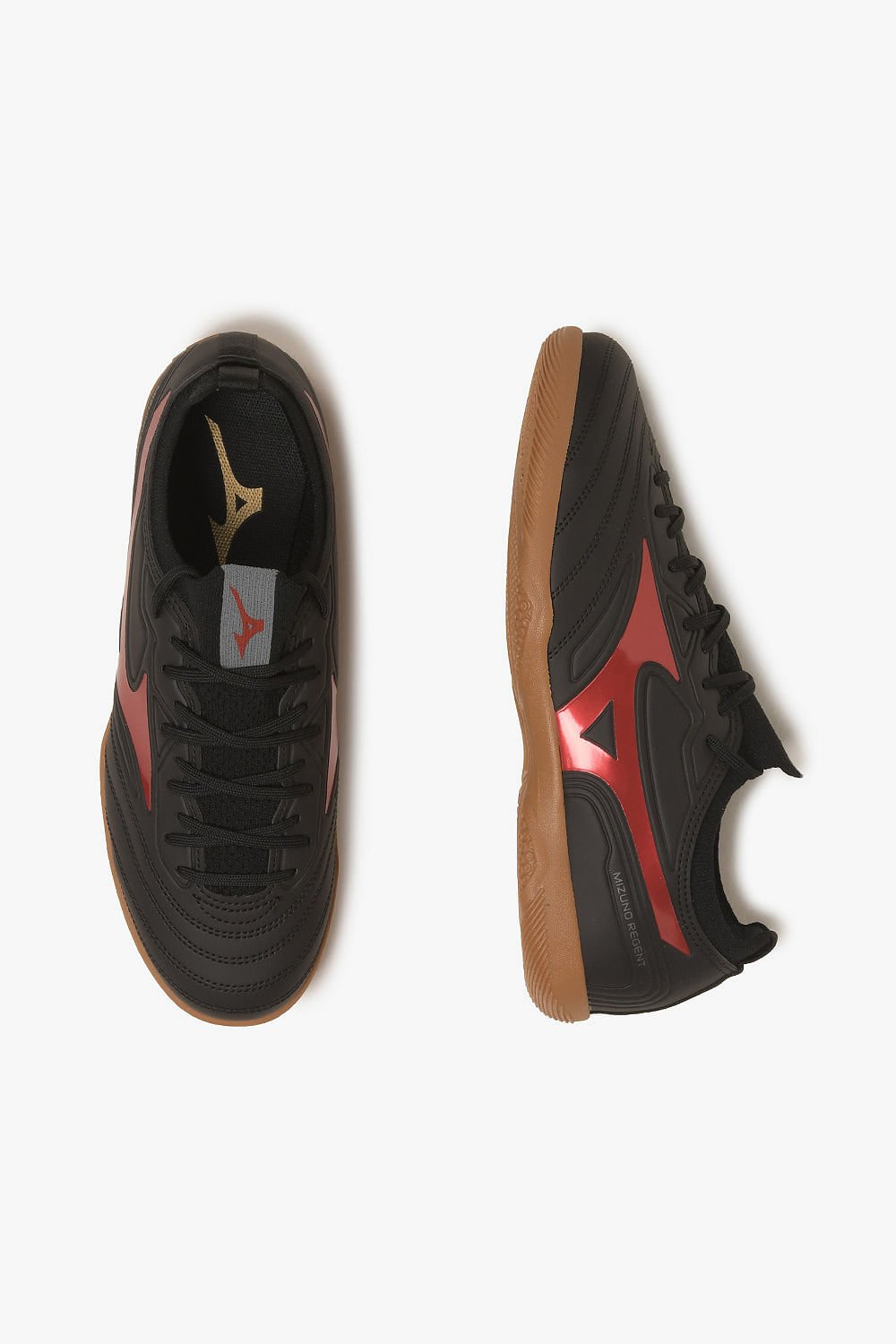 Chuteira Masculina Futsal Mizuno Regent IN Preto/Vermelho 3