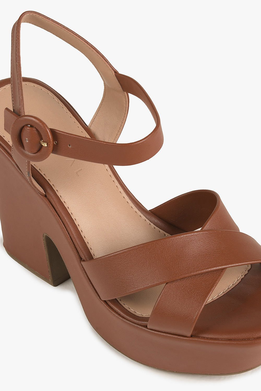 Sandália Feminina Meia-Pata Mundial Ludimila Caramelo 6