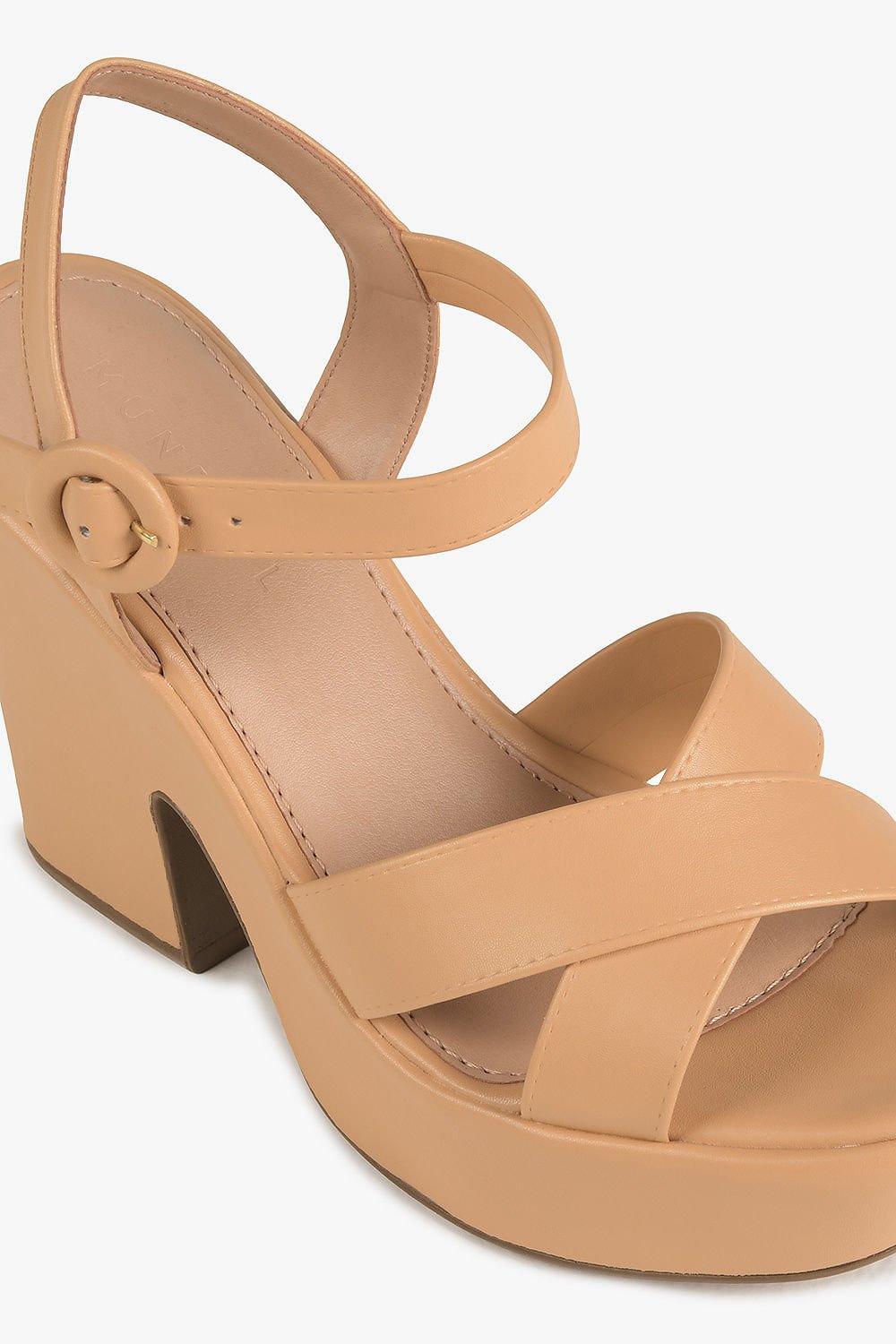 Sandália Feminina Meia-Pata Mundial Ludimila Bege 2