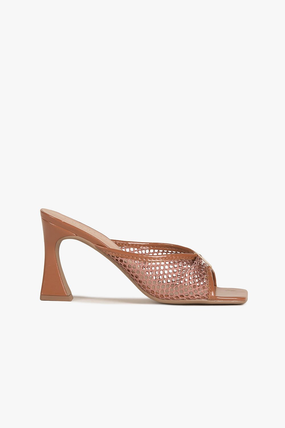 Tamanco Feminino Salto Alto Mundial Viviene Marrom 1