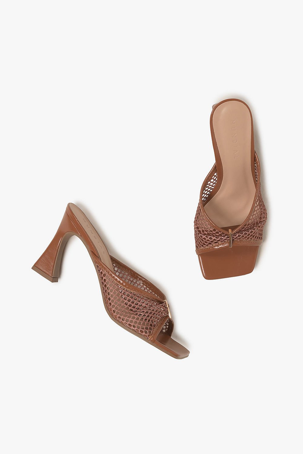 Tamanco Feminino Salto Alto Mundial Viviene Marrom 3