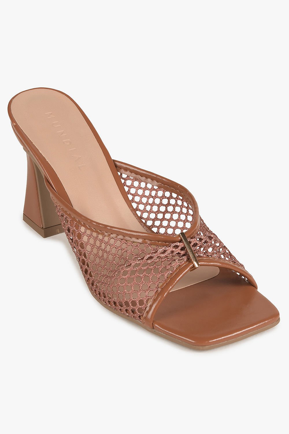 Tamanco Feminino Salto Alto Mundial Viviene Marrom 4