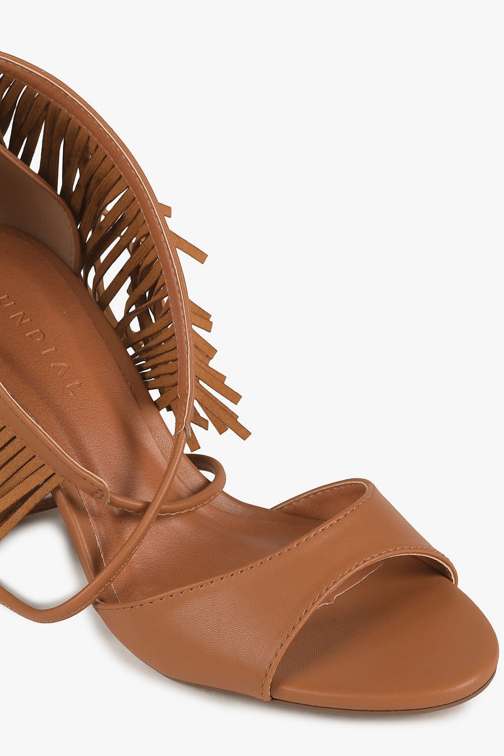 Sandália Feminina Salto Alto Mundial Talia Marrom 2