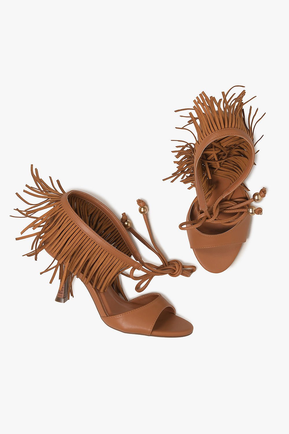 Sandália Feminina Salto Alto Mundial Talia Marrom 3