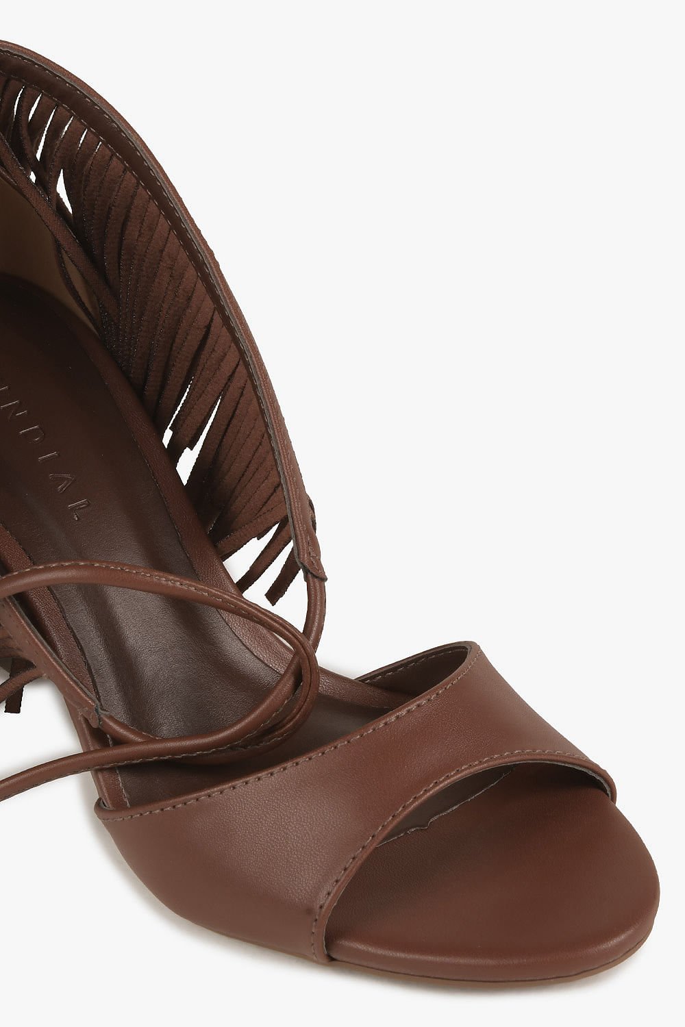 Sandália Feminina Salto Alto Mundial Talia Café 2