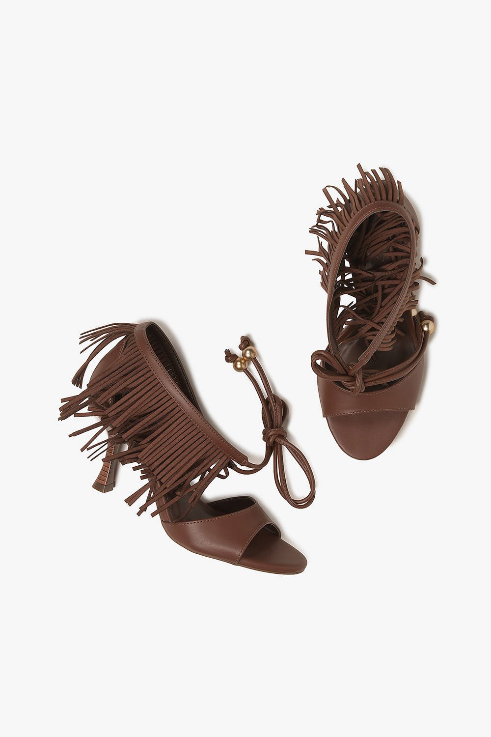 Sandália Feminina Salto Alto Mundial Talia Café 3