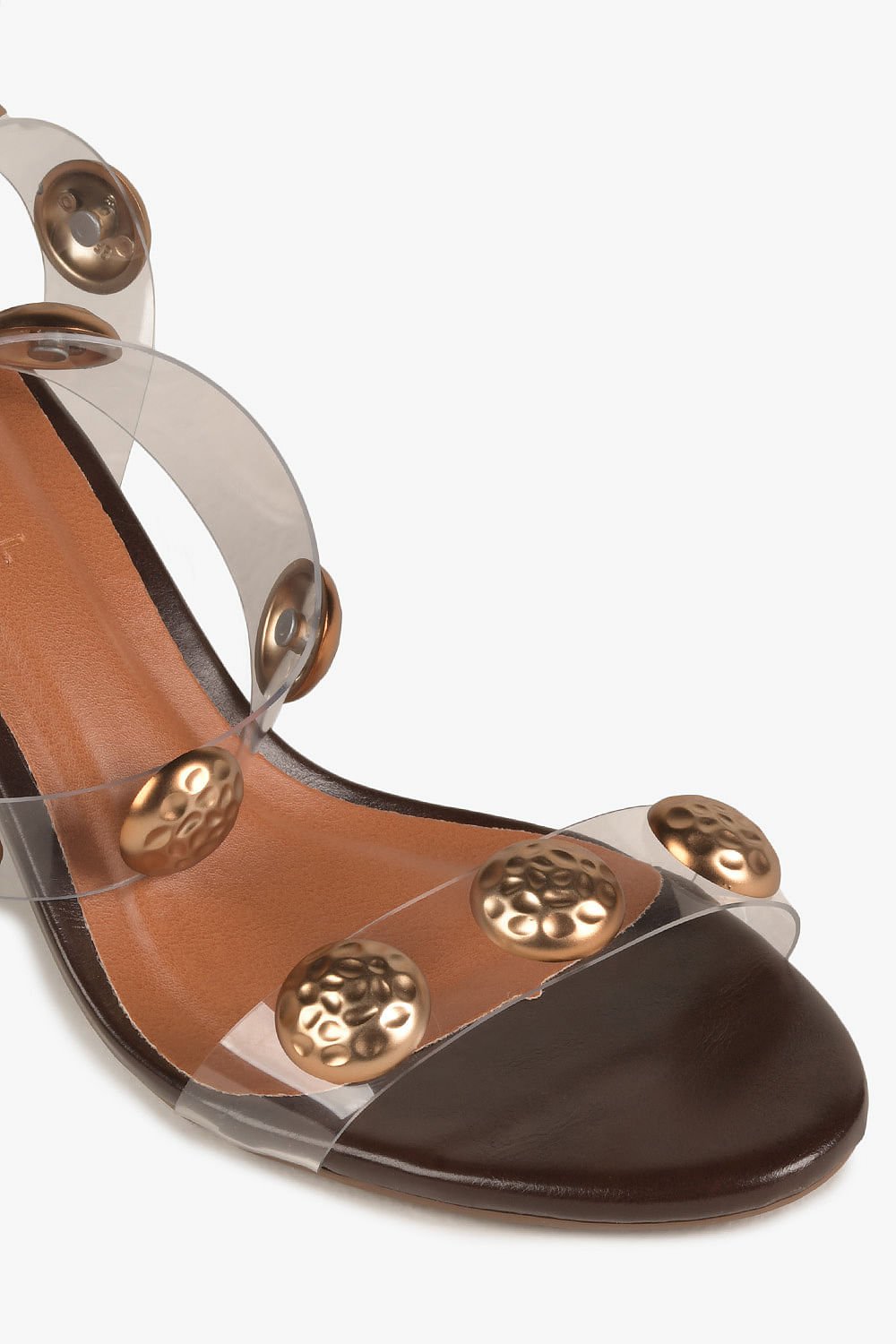 Sandália Feminina Salto Médio Mundial Selene Café 2