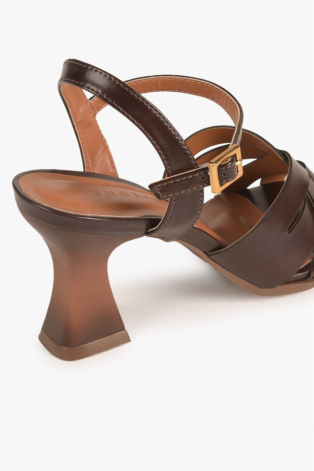 Sandália Feminina Salto Alto Mundial Inna Café 2