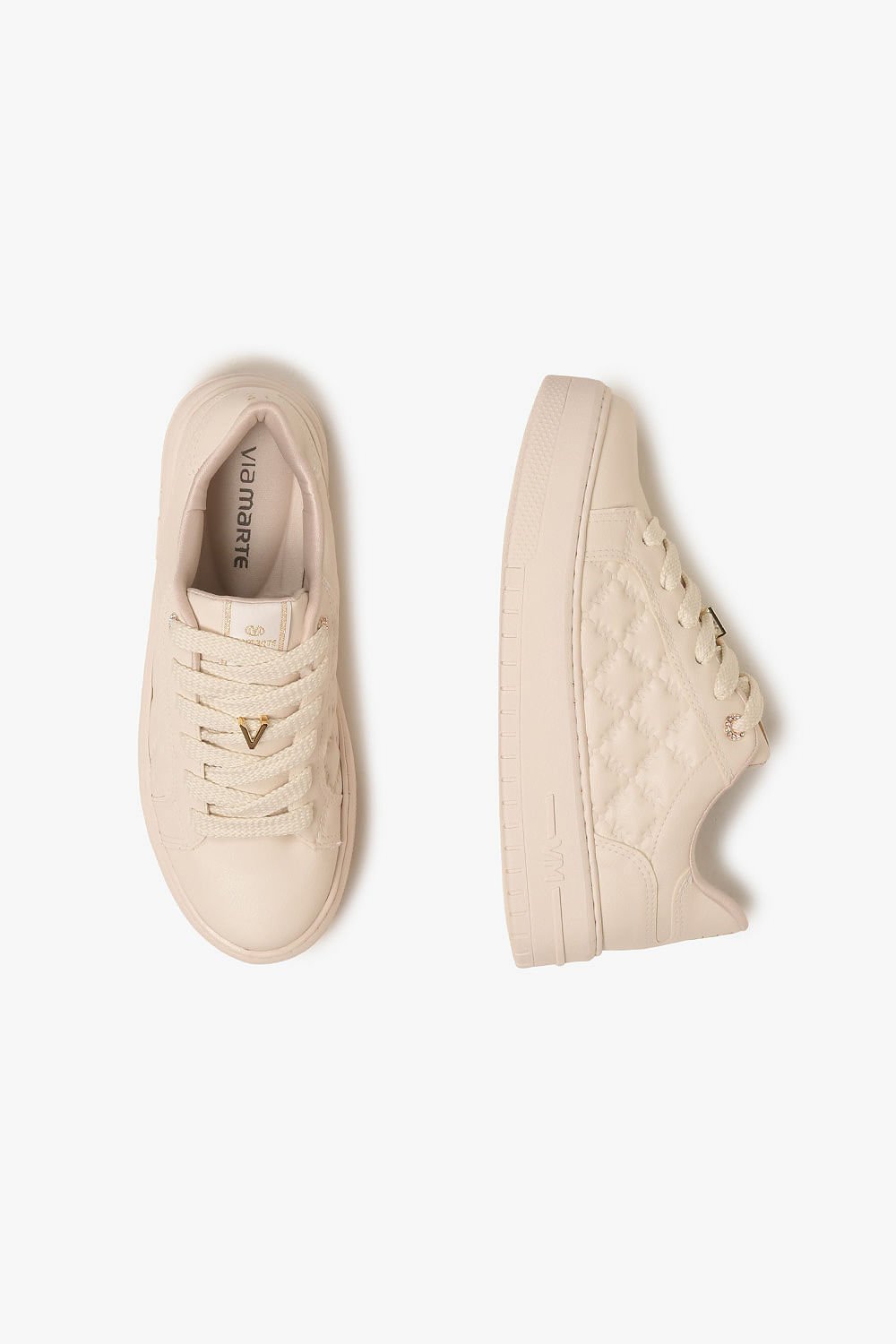 Tênis Feminino Plataforma Via Marte Paige Off White 3