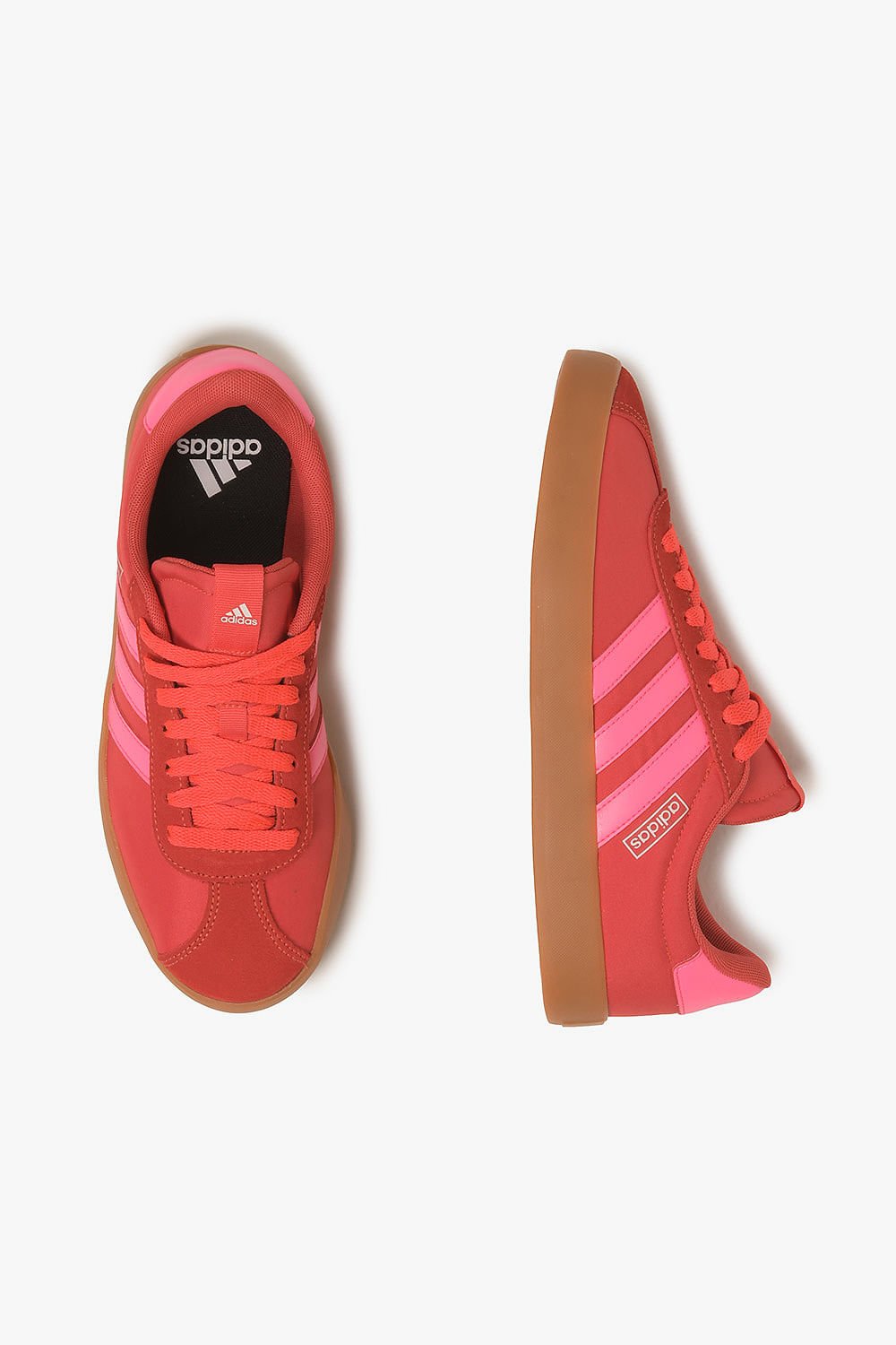 Tênis Adidas VL Court 3.0 Feminino Vermelho/Rosa 3