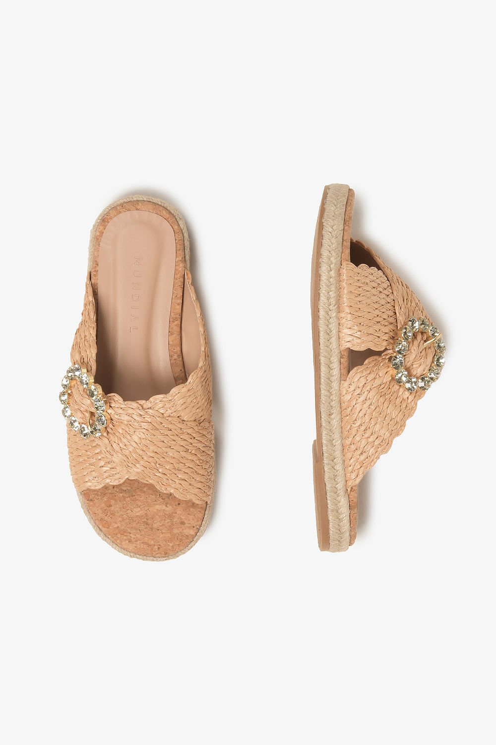 Tamanco Feminino Flatform Mundial Anabel Bege 3