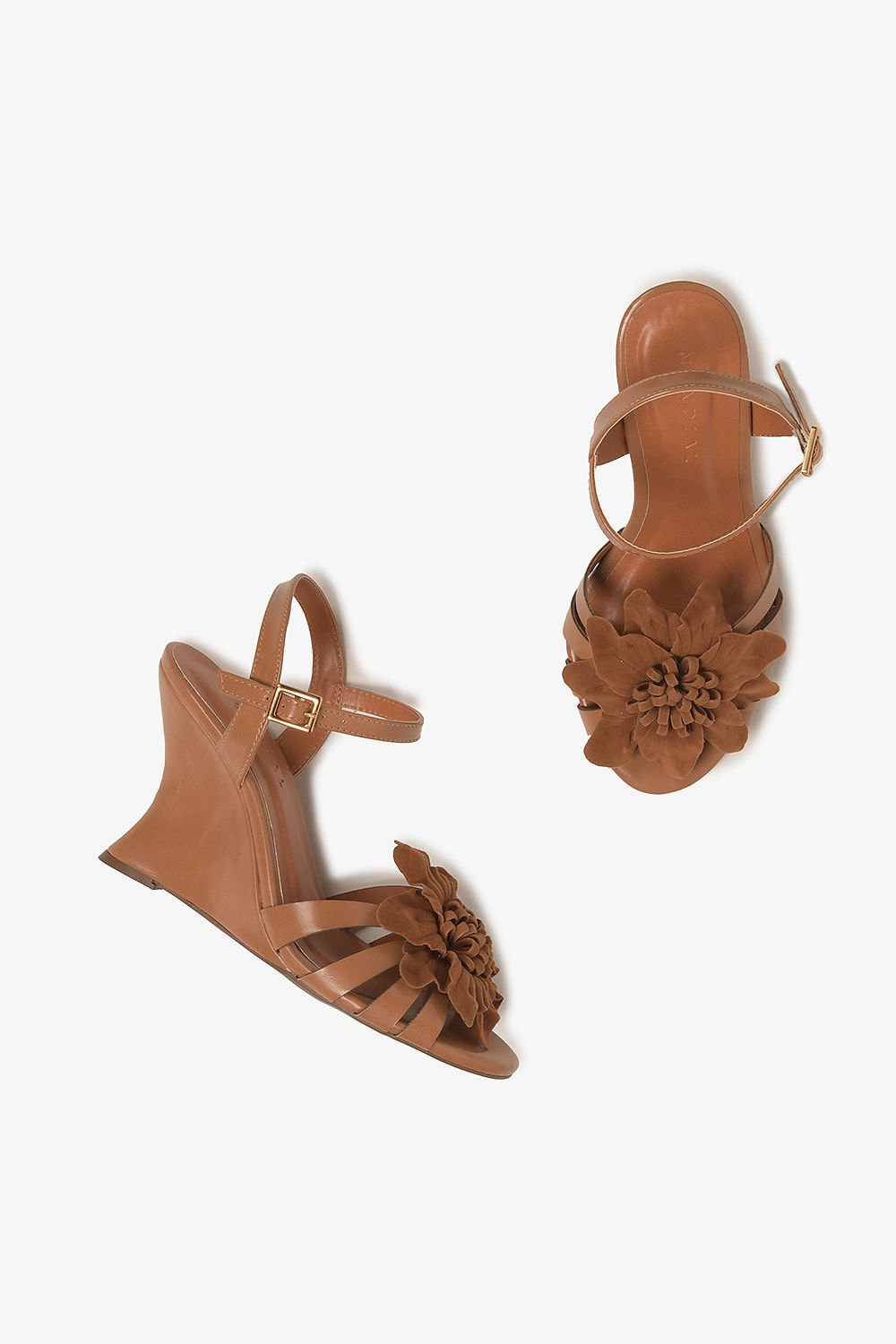 Sandália Feminina Anabela Mundial Liane Nude 3