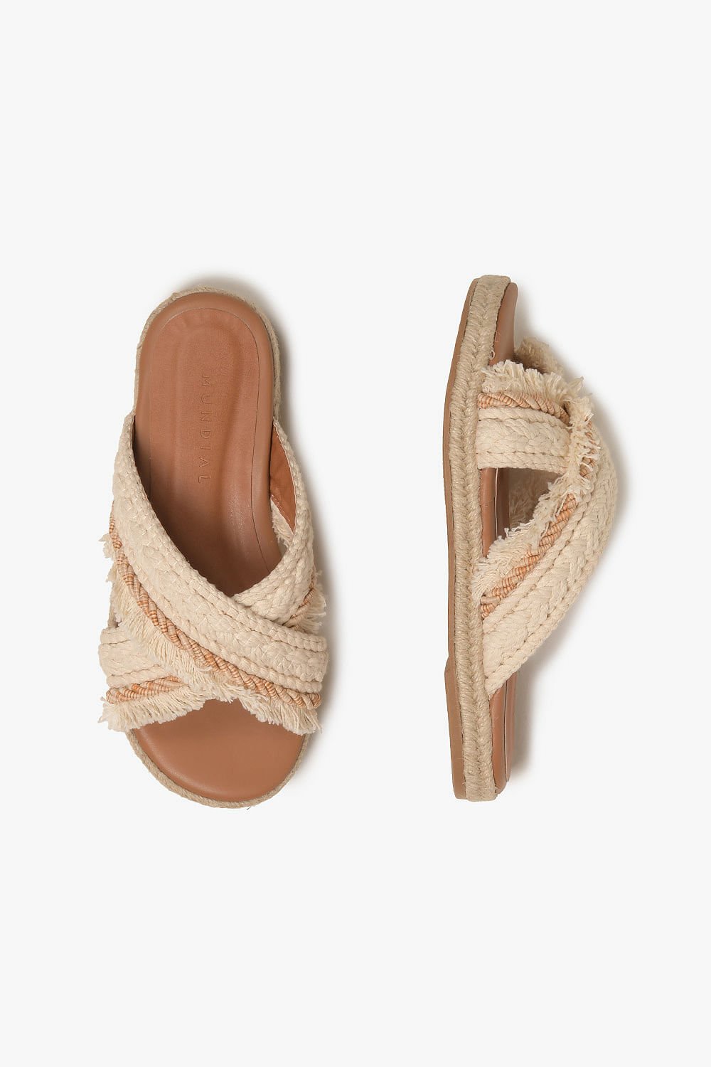 Tamanco Feminino Flatform Mundial Pilar Bege 3