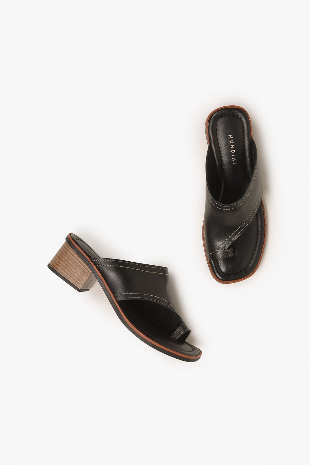 Tamanco Feminino Salto Médio Mundial Dafne Preto 3