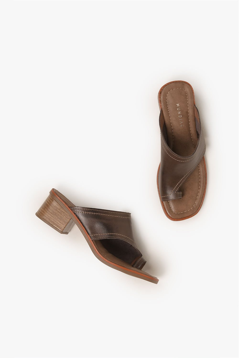 Tamanco Feminino Salto Médio Mundial Dafne Marrom 3