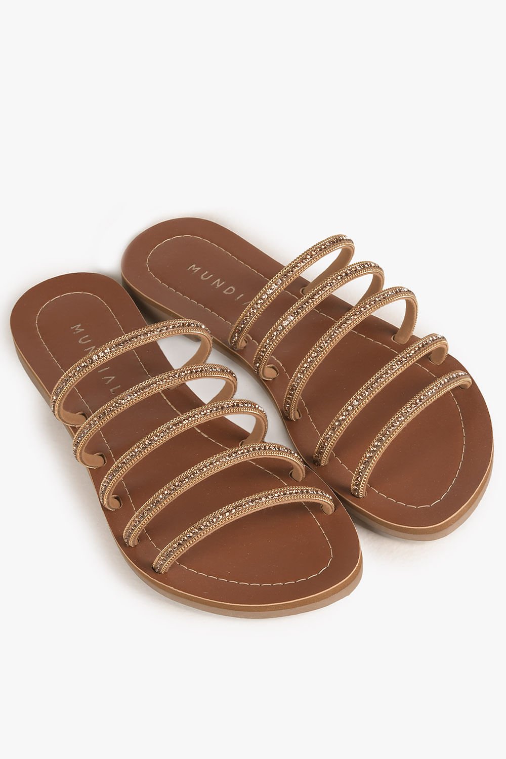 Rasteira Feminina Mundial Dolores Marrom 4