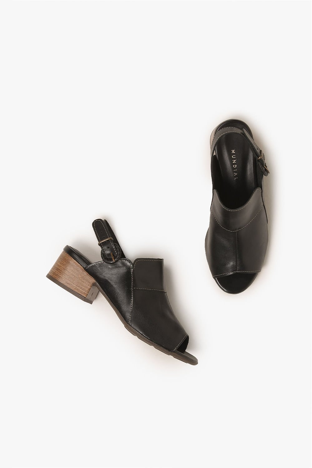 Sandália Feminina Salto Médio Mundial Brunella Preto 3