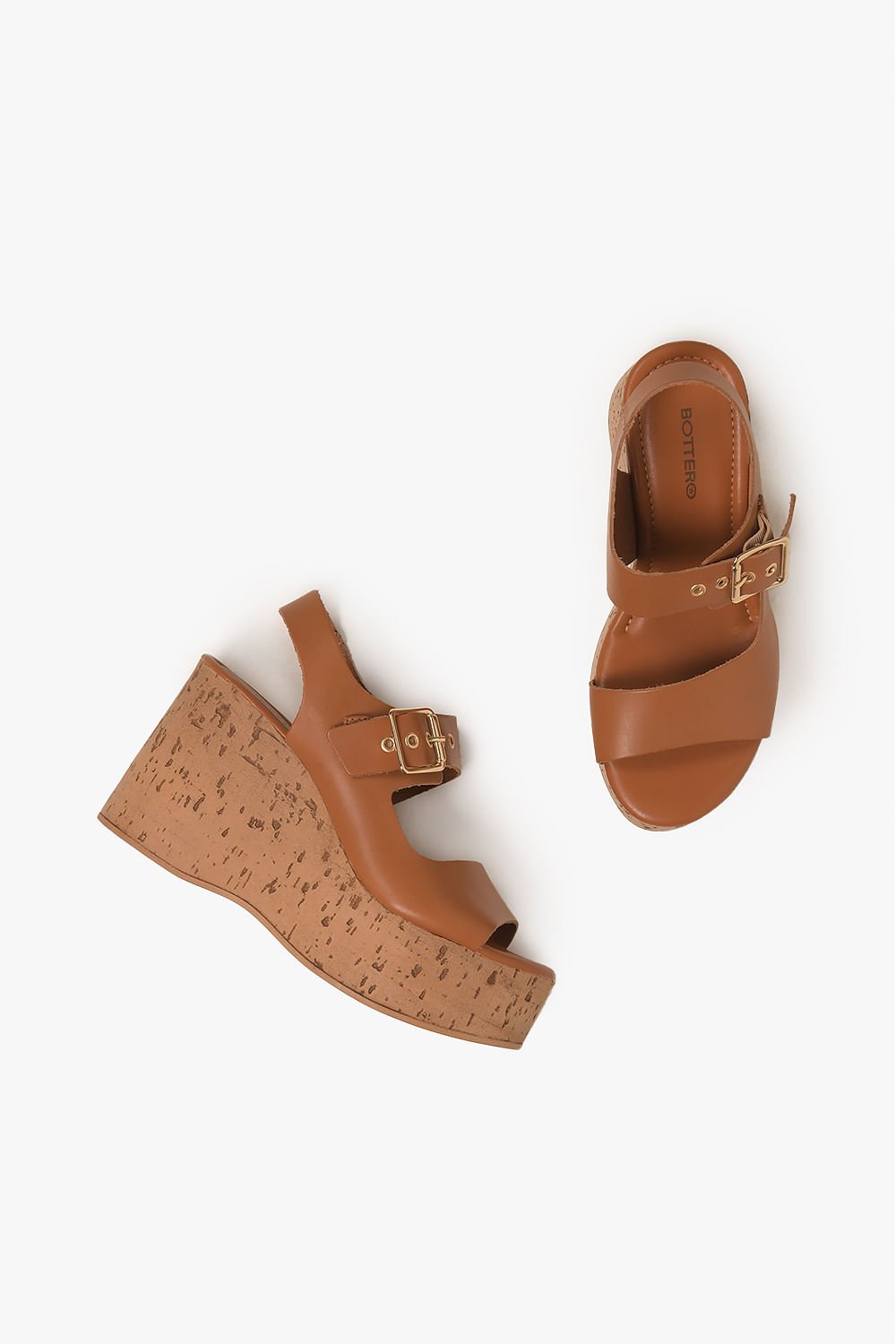 Sandália Feminina Anabela Bottero Renata Marrom 3