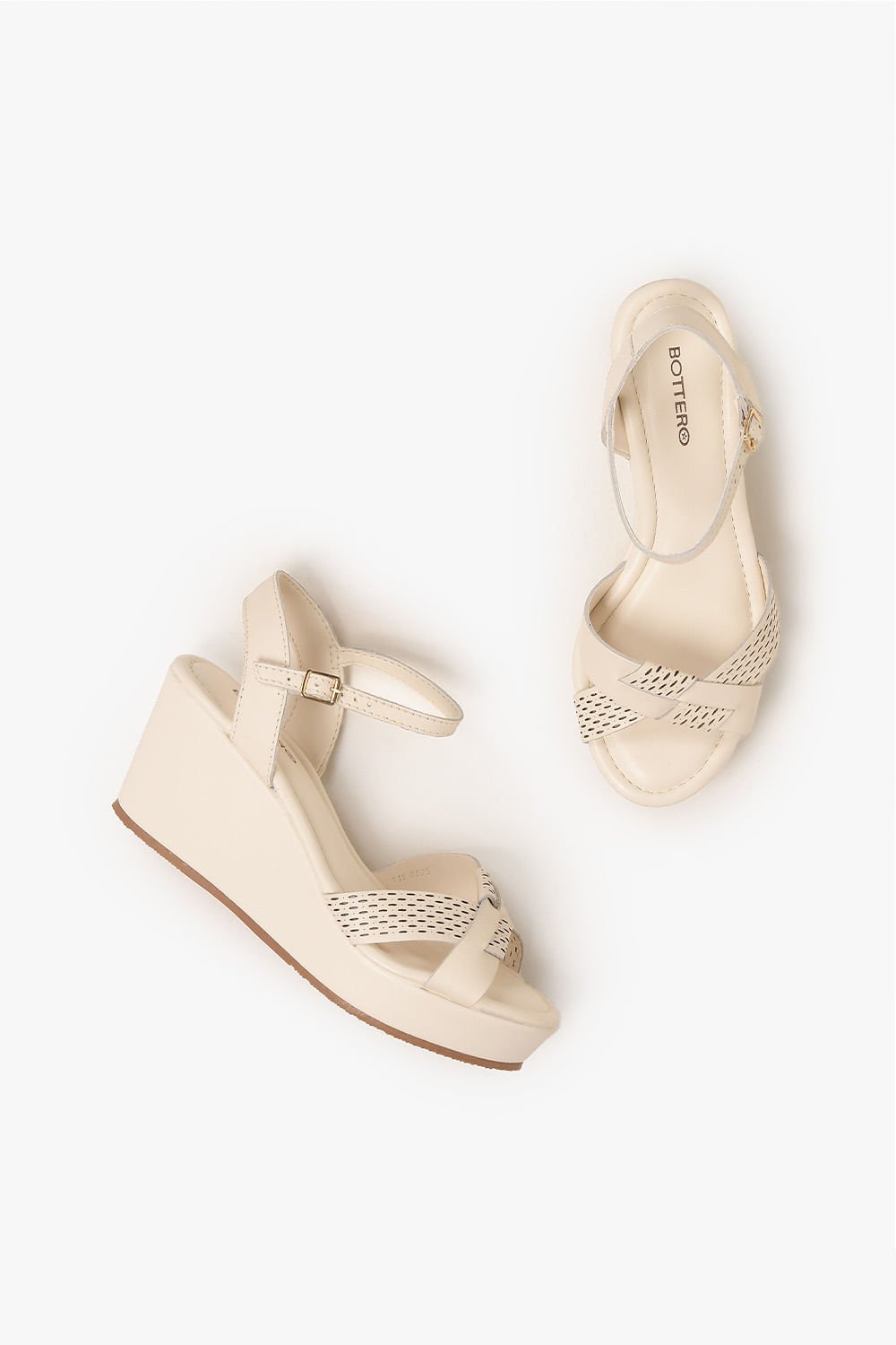 Sandália Feminina Anabela Bottero Roberta Branco 3