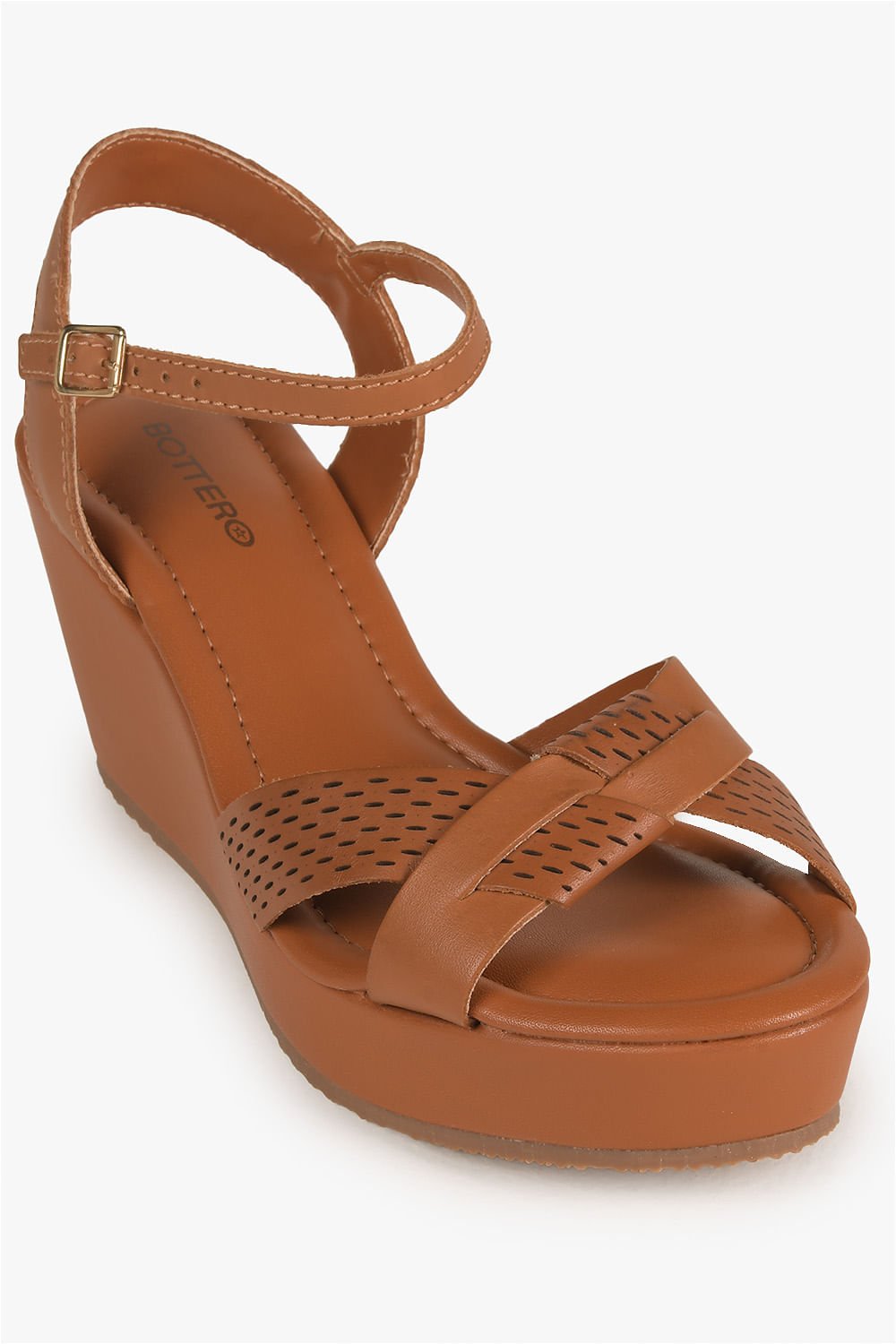 Sandália Feminina Anabela Bottero Roberta Marrom 4