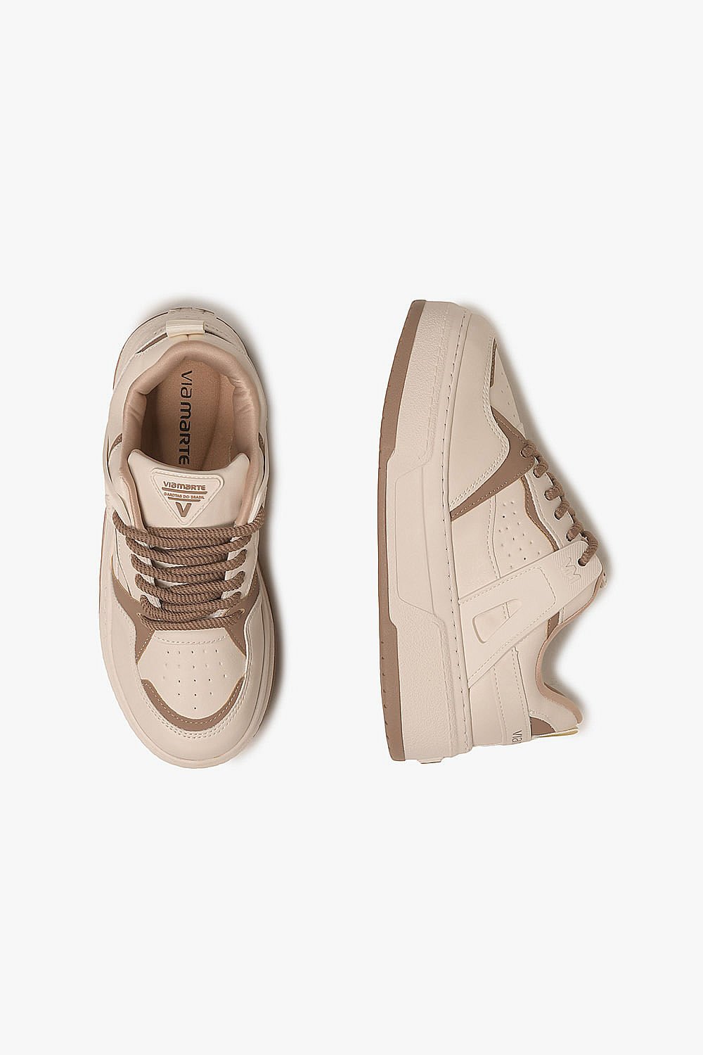 Tênis Feminino Plataforma Via Marte Whitney Bege 3