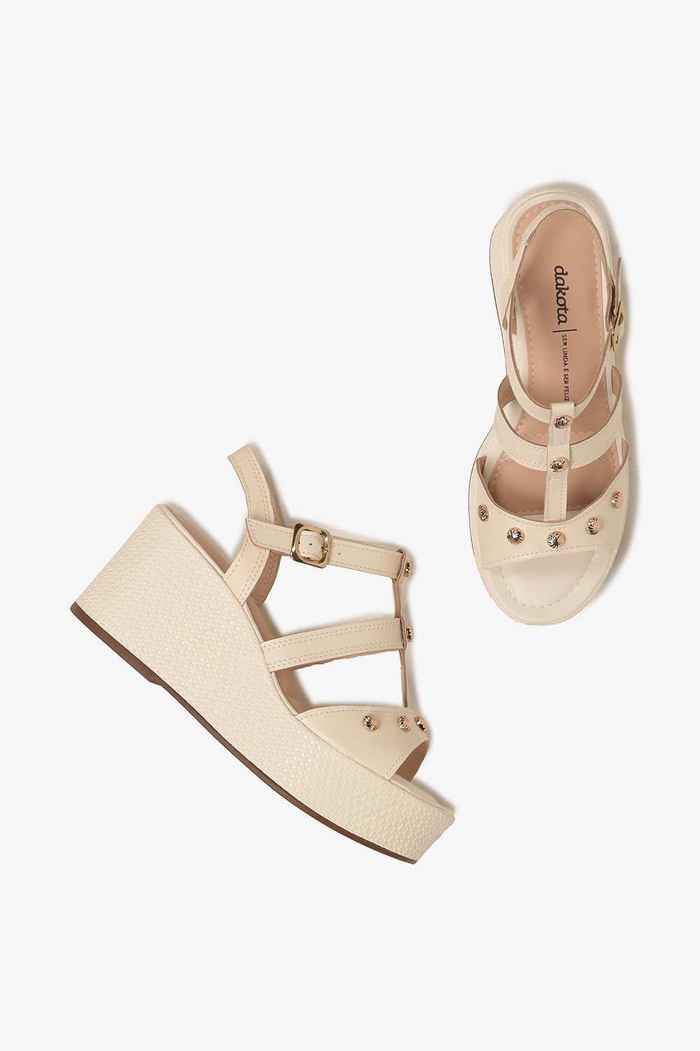 Sandália Feminina Anabela Dakota Ines Branco 3