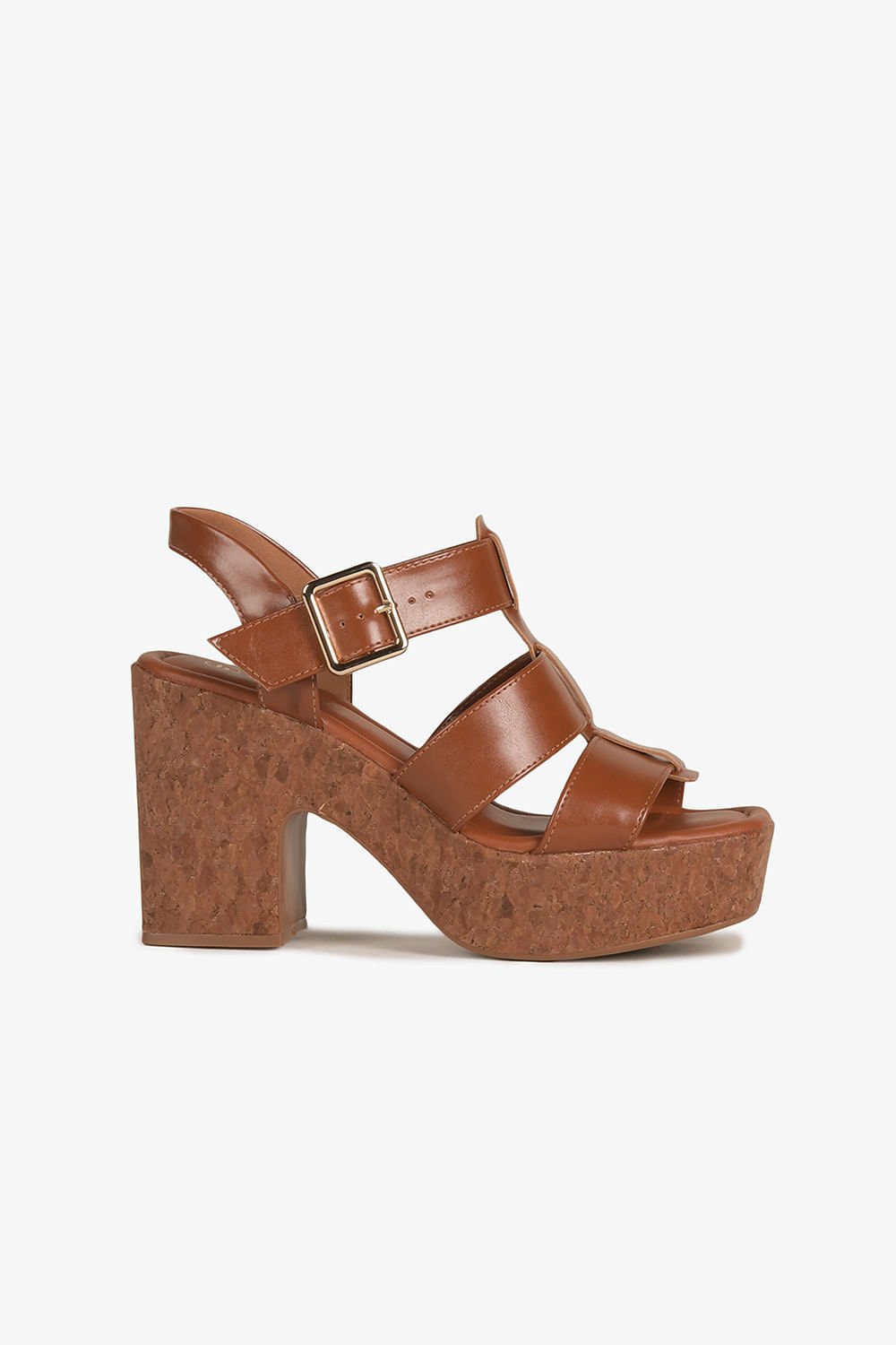 Sandália Feminina Meia-Pata Bebecê Inez Marrom