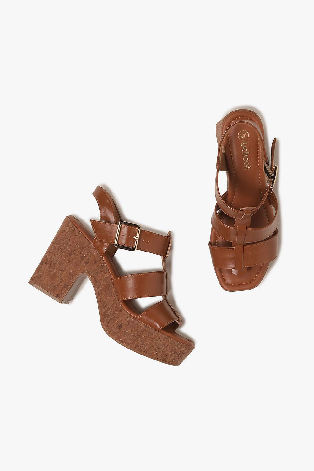 Sandália Feminina Meia-Pata Bebecê Inez Marrom 3