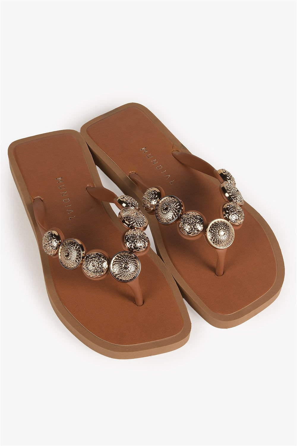 Chinelo Feminino Mundial Aditi Caramelo 2