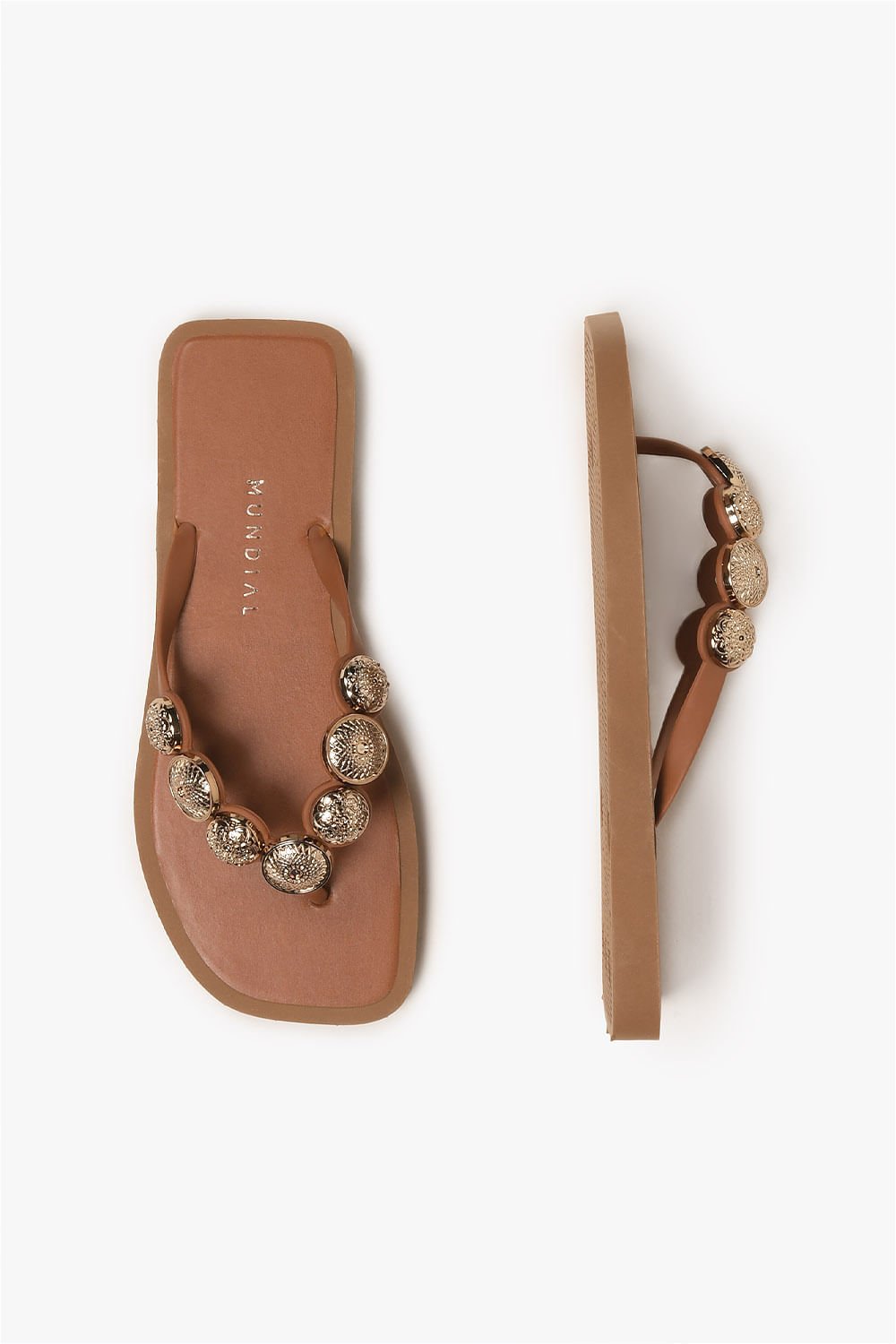 Chinelo Feminino Mundial Aditi Caramelo 3