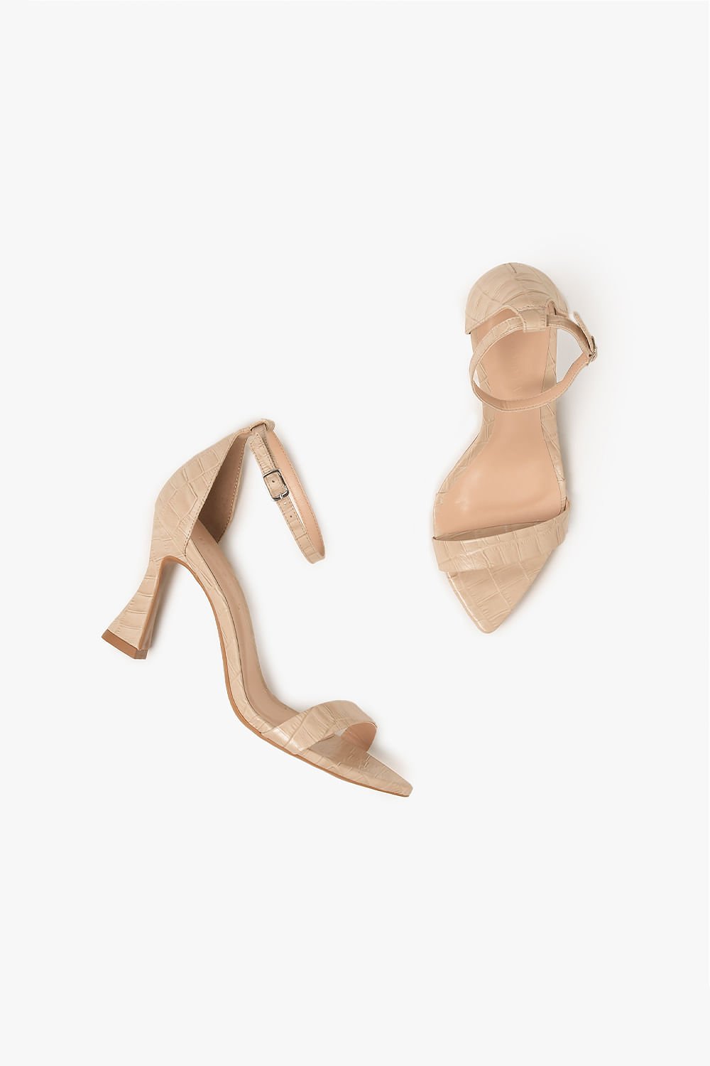 Sandália Feminina Salto Alto Mundial Francisca Bege 3