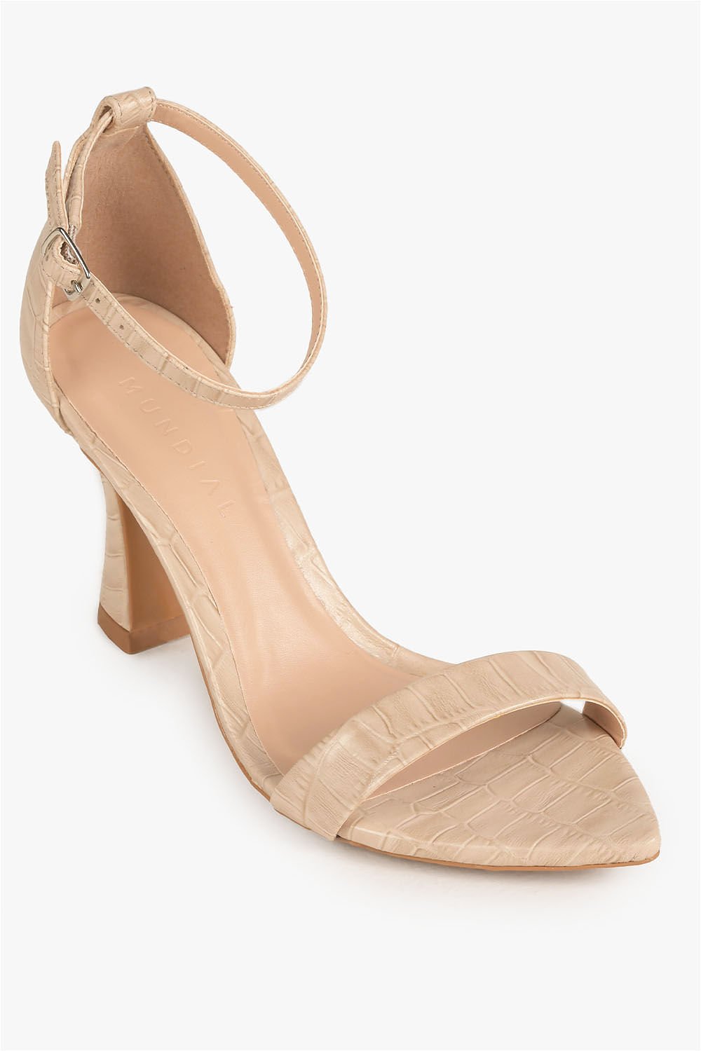 Sandália Feminina Salto Alto Mundial Francisca Bege 4