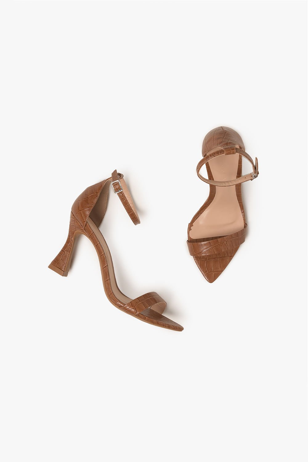 Sandália Feminina Salto Alto Mundial Francisca Marrom 3