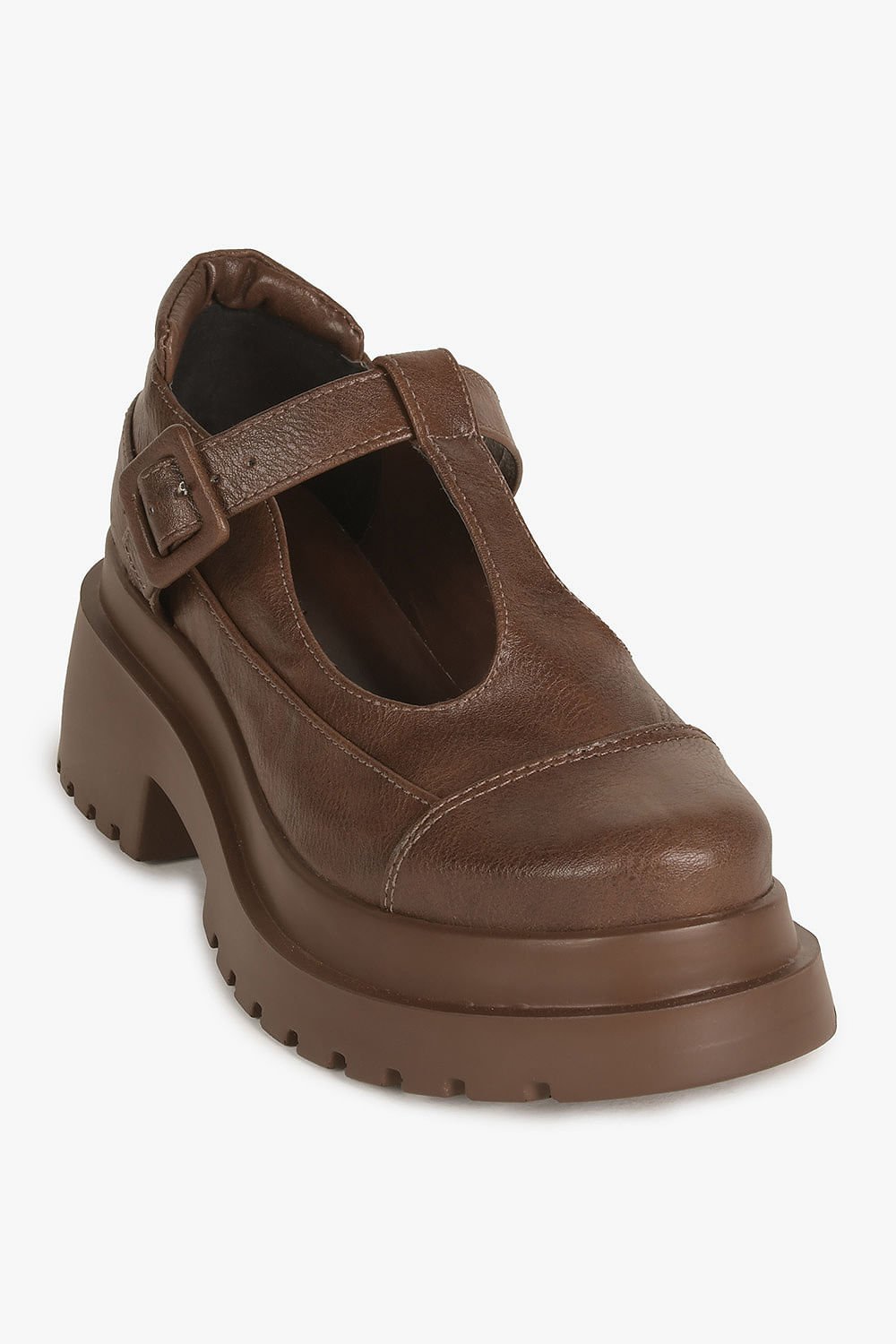 Sapato Feminino Tratorado Loafer Mundial Georgina Marrom 4