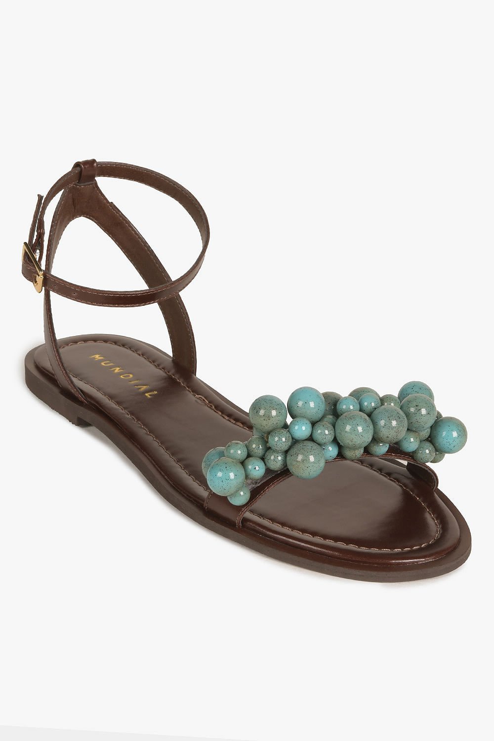 Rasteira Feminina Mundial Eliz Café/Verde 7