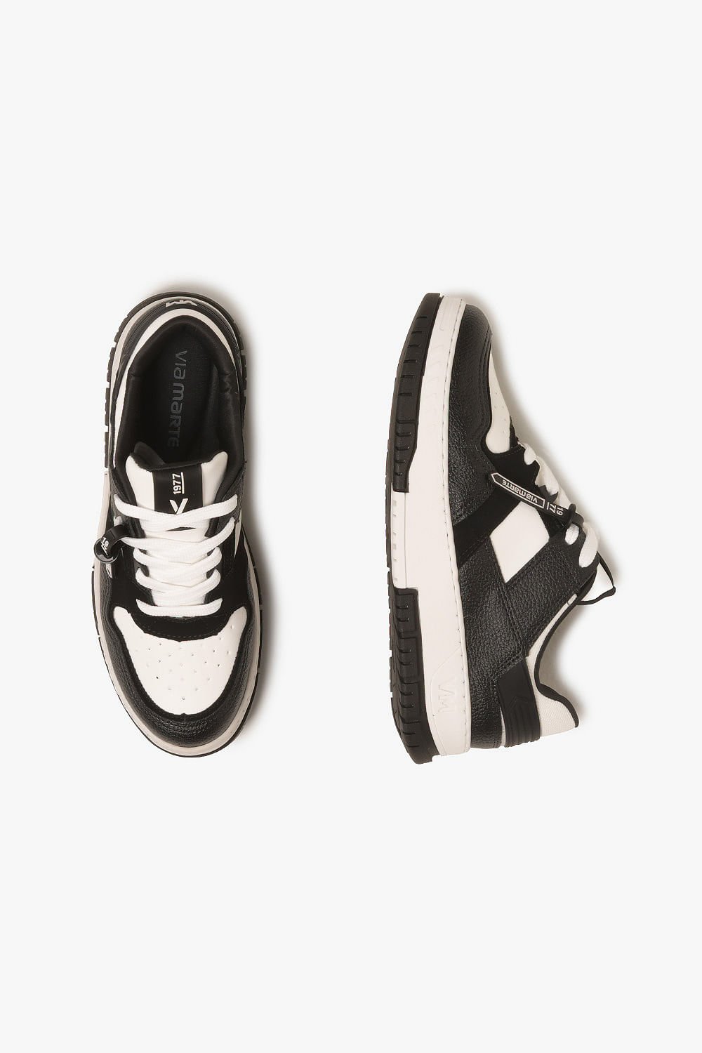Tênis Feminino Plataforma Via Marte Zorae Preto/Branco 3