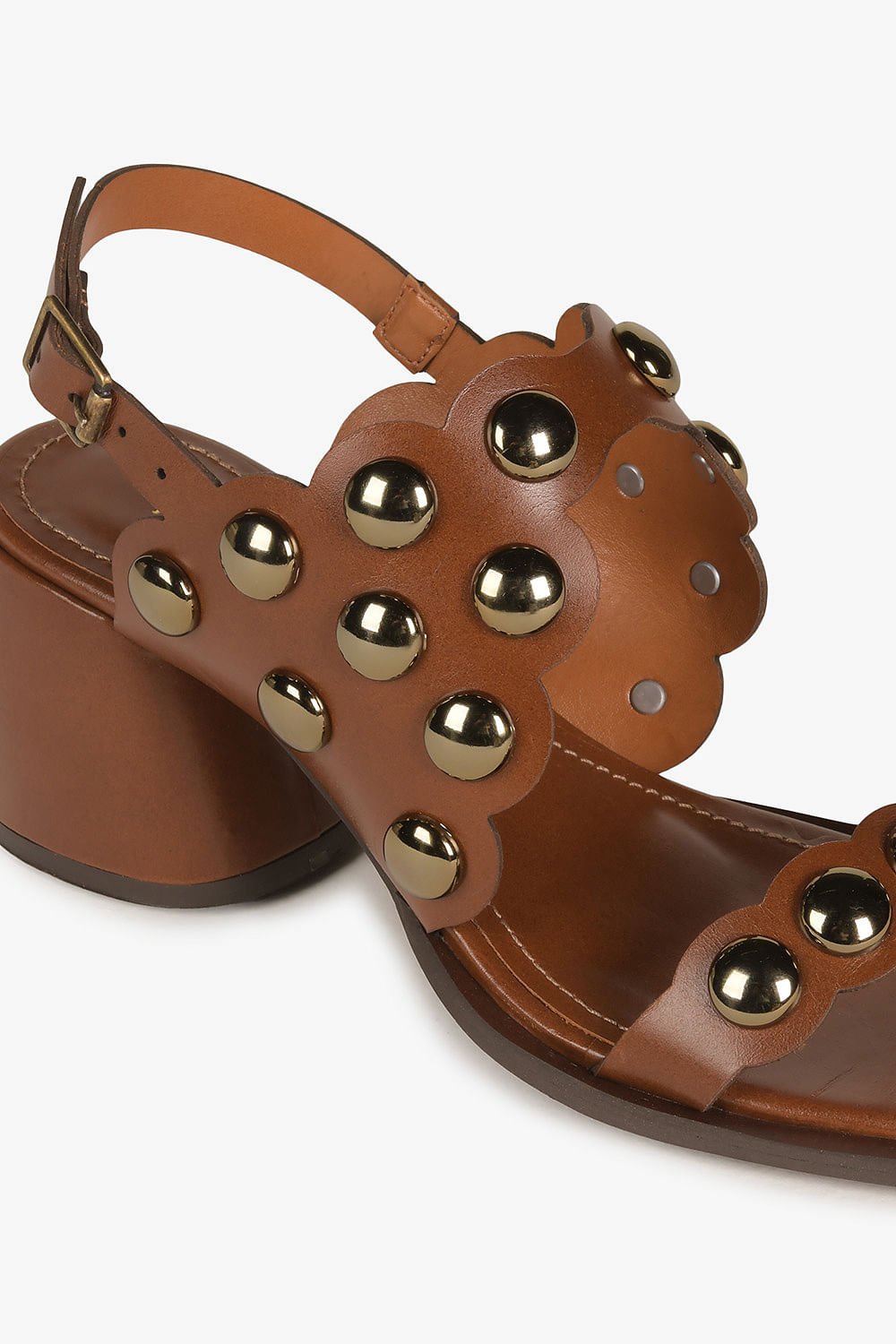 Sandália Feminina Salto Médio Mundial Geana Caramelo 2