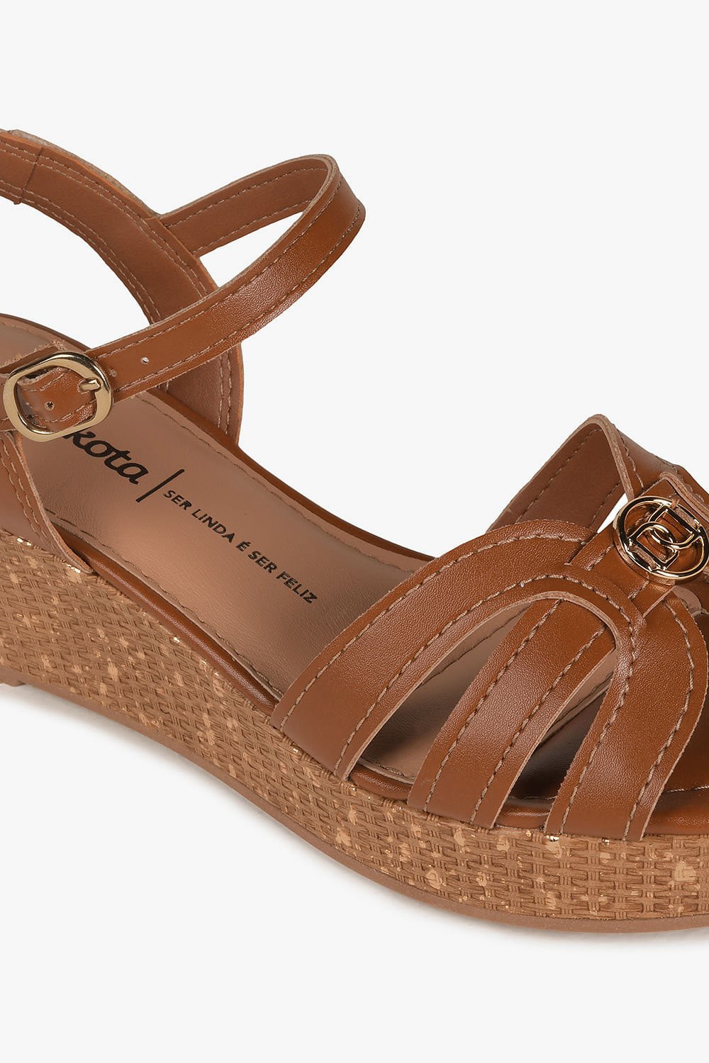 Sandália Feminina Anabela Dakota Fleur Marrom 2