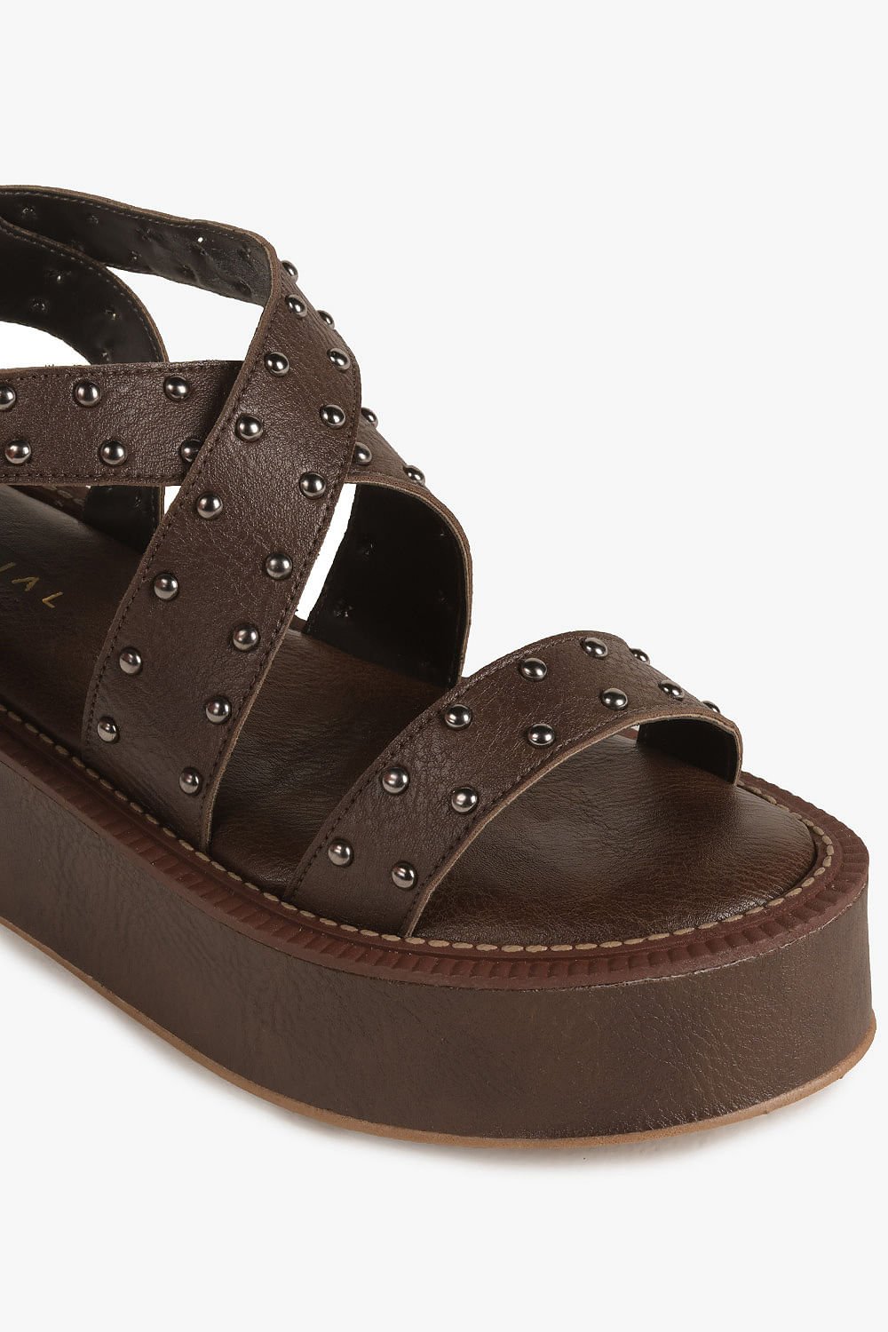 Sandália Feminina Flatform Mundial Carmina Café 2